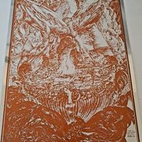 Serigrafia Abacuc Città Biblica 1975 numerata 9/10