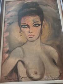ROMANO MUSSOLINI Quadro Olio Su Tela 50x70