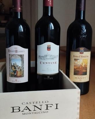 VINO rosso 3 bottiglie BANFI