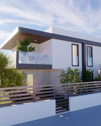 Villa con giardino su tre lati