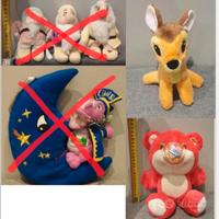 7 peluches anni 90 in blocco