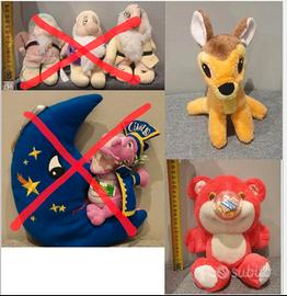 7 peluches anni 90 in blocco