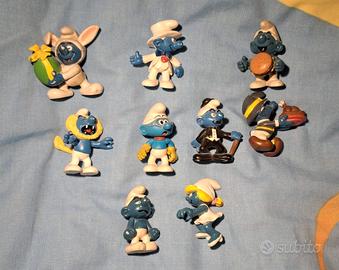 Lotto 9 Puffi Vintage Schleich Peyo - Anni 70/80 -