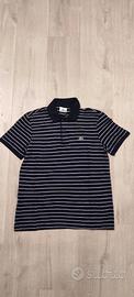Polo Lacoste Uomo Blu a Righe Bianche - Taglia 4,
