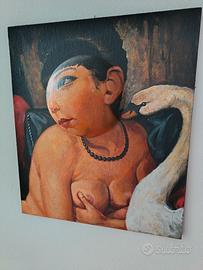 Quadro Leda e il cigno