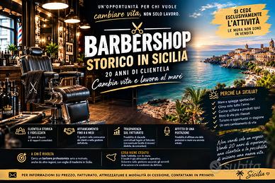 attività  Barberia , barber shop ,parruchiere uomo