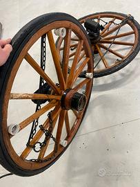 Lampadario rustico ruota di carro