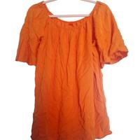 Top con scollo a barca Arancione 