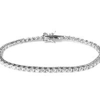 Bracciale tennis in argento 925 rodiato