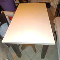 Tavolo da Cucina Moderno Bianco e Wengé