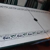 TAVOLO IN RESINA 2000x95 + PROLUNGA + SEDIE