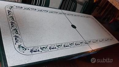 TAVOLO IN RESINA 2000x95 + PROLUNGA + SEDIE