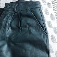 Pantaloni in vera pelle antracite