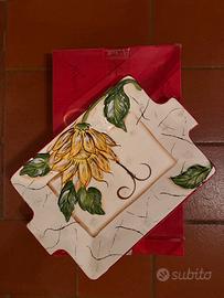 Piatto decorativo girasole dipinta mano nuovo