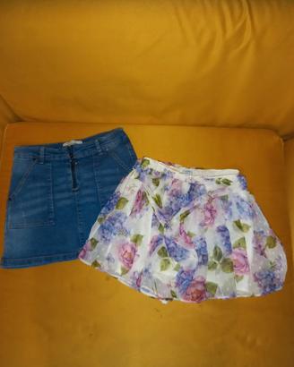 2 gonne per ragazza 10-12 anni