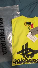 t-shirt Balenciaga gialla nuova taglia L 