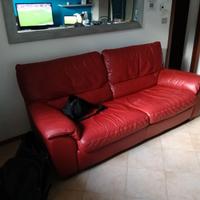 Divano letto 3 posti in pelle