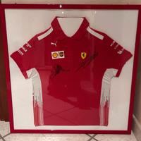  Maglia autografata Kimi Räikkönen e Leclerc 2018