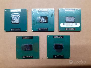 Lotto di 5 Processori vintage Intel mobile