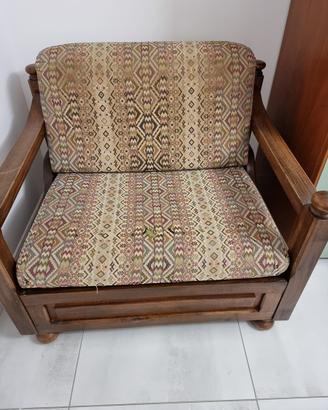 Poltrona letto legno massello