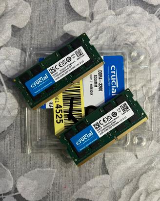 Ram Crucial DDR4 2x32 Gb 64Gb SODIMM 3200