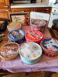 9 scatole  latta collezione vintage 