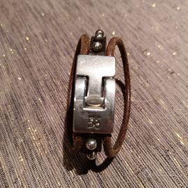 Bracciale “Uno de 50”in cuoio