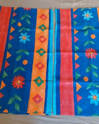 2 federe cuscini letto multicolore 