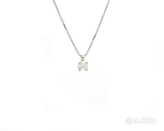 Collana punto con diamante Ct 0,08