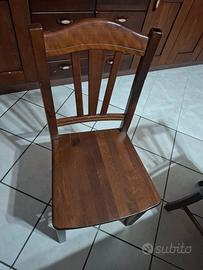 6 sedie arte povera legno massello di faggio