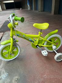 Bicicletta 10 pollici con rotelle