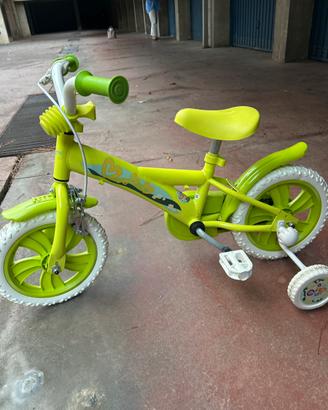 Bicicletta 10 pollici con rotelle