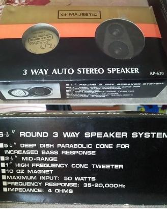 Casse auto Majestic AP-630 a 3 vie 50w