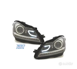 FARI MERCEDES W204 11-14 LUCI DIURNE A LED A TUBO 