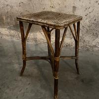 Sgabello in vimini e midollino - anni 20