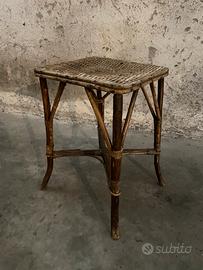 Sgabello in vimini e midollino - anni 20