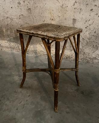Sgabello in vimini e midollino - anni 20