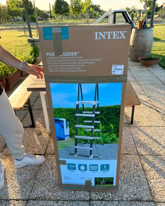 Scaletta per piscina 4 gradini intex