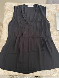 Blusa smanicata georgette