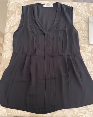 Blusa smanicata georgette