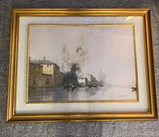 QUADRO PAESAGGIO SUL BRENTA GIOVANNI VICARETTI