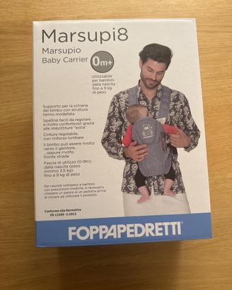 Marsupio Foppapedretti Marsupi8 blu jeans nuovo