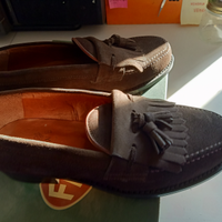 Stowe. mocassini in camoscio 42 nuovi, suola cuoio