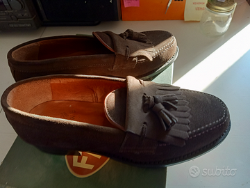 Stowe. mocassini in camoscio 42 nuovi, suola cuoio