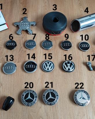 Coppette coprimozzo Audi Volkswagen Mercedes 
