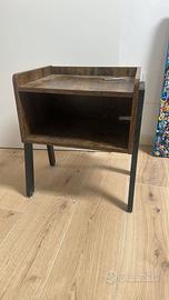 Coppia Comodini stile industrial legno