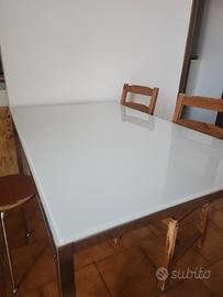 tavolo vetro bianco ikea