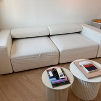 DIVANO IN LINO ALLUNGABILE 230x108x60(H) CM