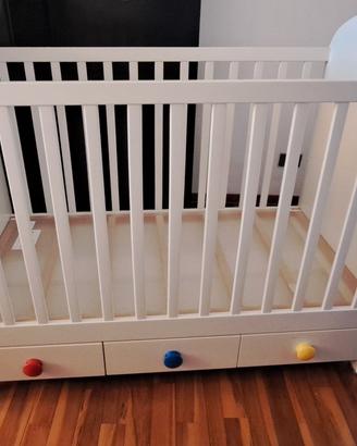 LETTINO IKEA CON 3 CASSETTI E MATERASSO
