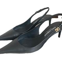 Sling back nappa Nero